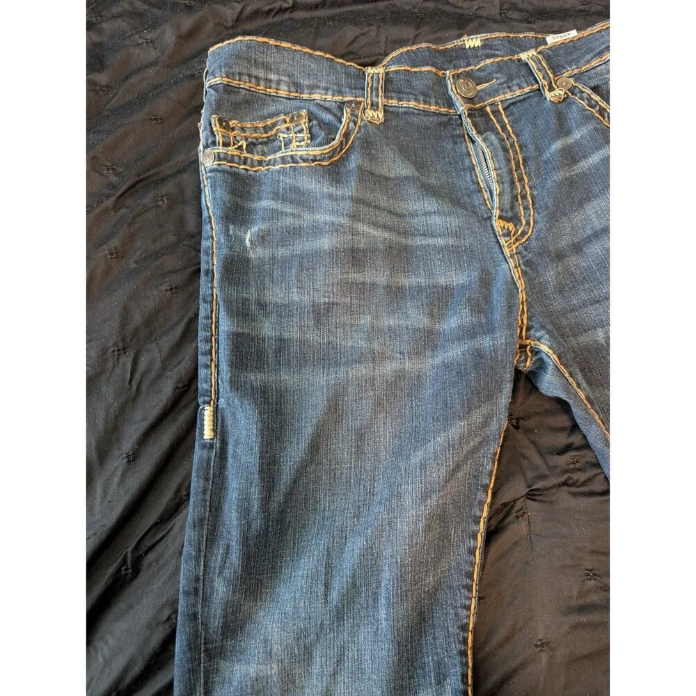 True Religion Rocco Jeans Men's Size 42 Blue Medium Wash Relaxed Skinny Denim